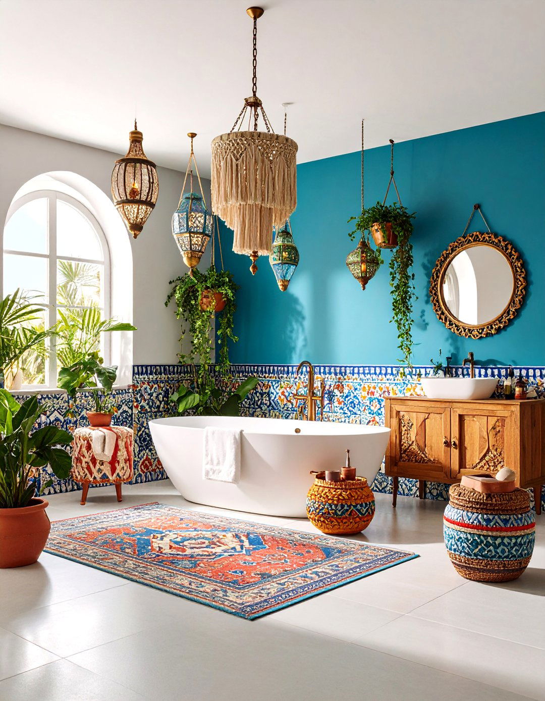 Bohemian Moroccan Tile Paradise - 25 Quirky Bathroom Ideas