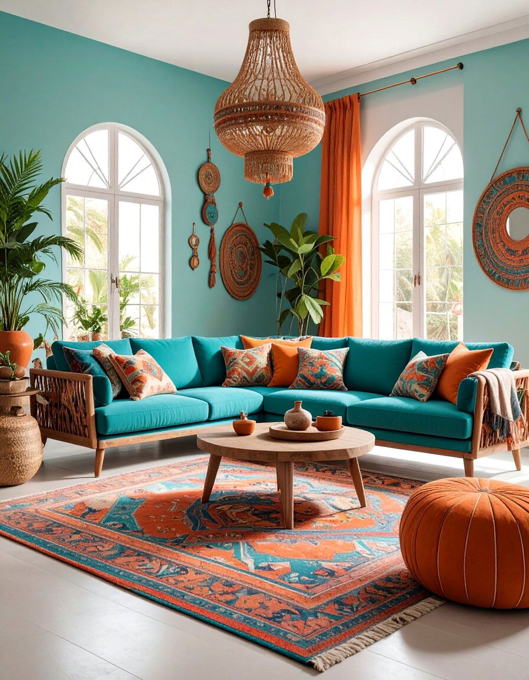Bohemian Multi Color Painted Accent Pieces - 25 Painted Furniture Ideas