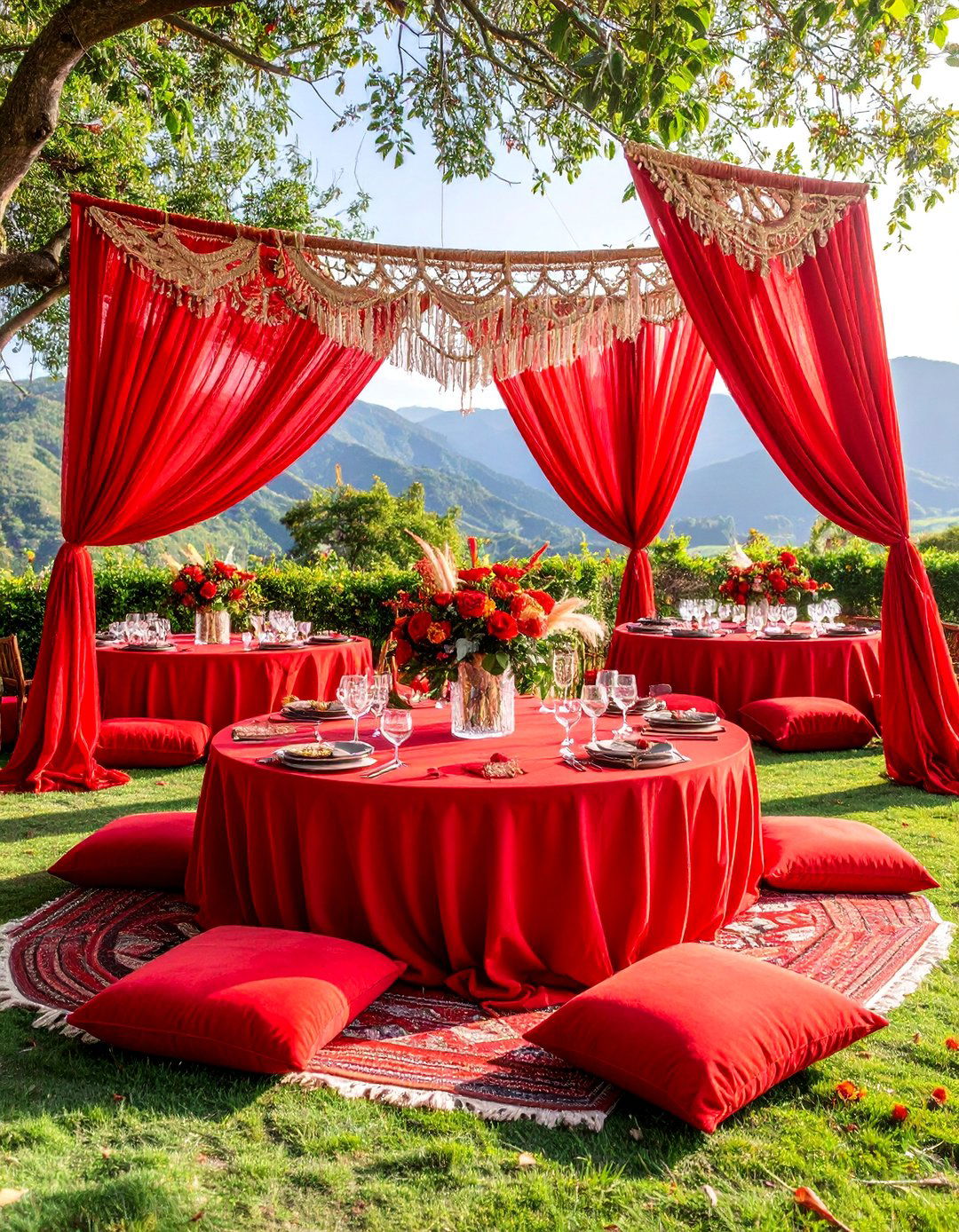 Bohemian Red Wedding - 25 Red Wedding Theme Ideas