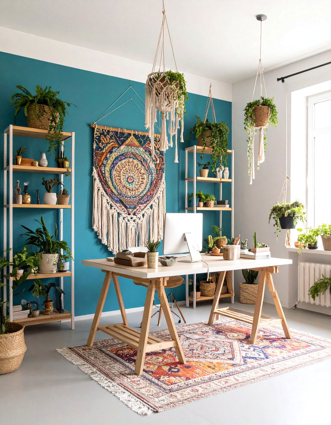 Bohemian Tapestry Paradise - 25 Cubicle Decor Ideas