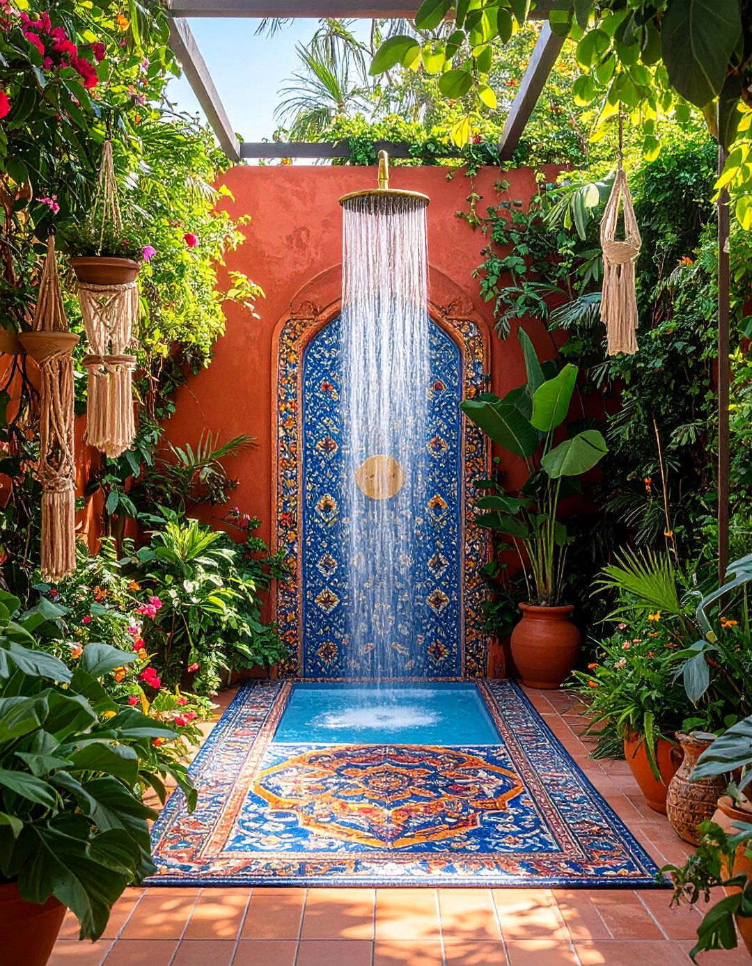 Bohemian Textile Haven Design - 25 Outdoor Shower Ideas
