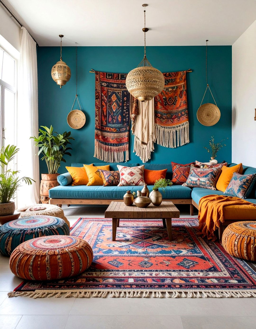 Bohemian Textile Tapestry - 25 70s Living Room Ideas