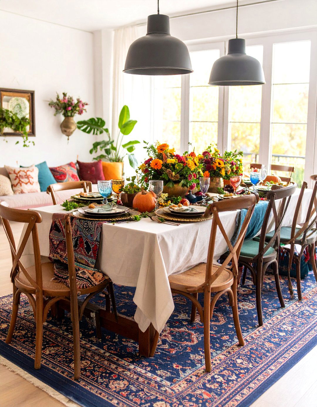 Bohemian Thanksgiving Dining Experience - 25 Thanksgiving Decoration Ideas