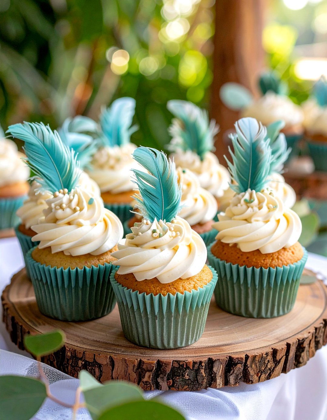 Bohemian Wedding Cupcakes with Macrame Style Piping - 25 Wedding Cupcake Ideas