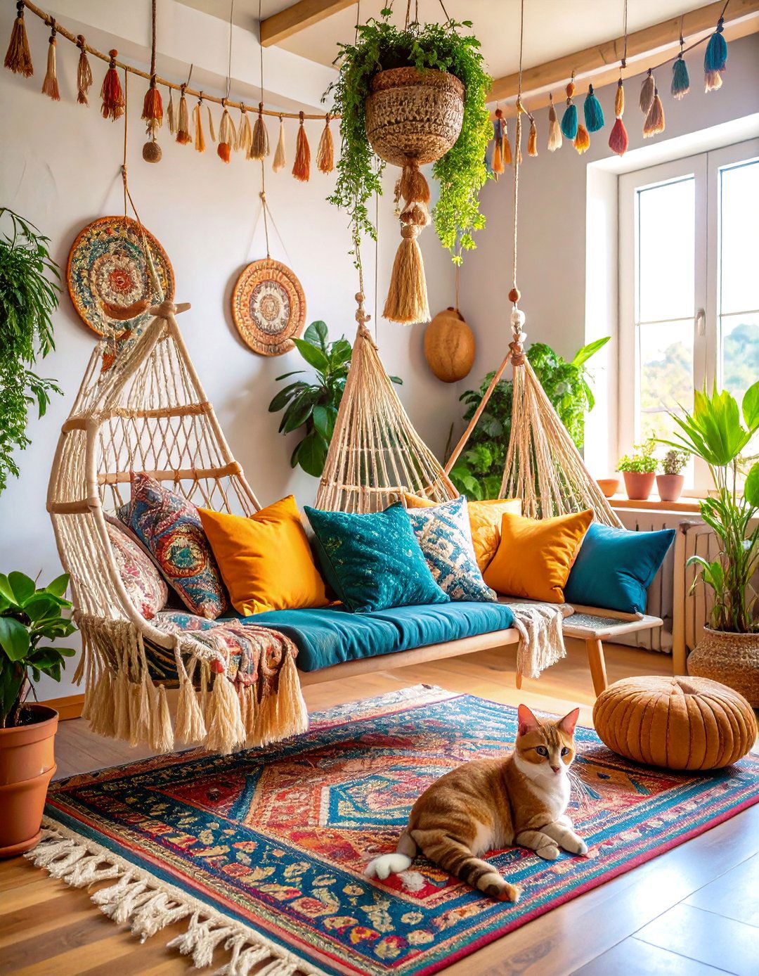 Boho Chic Cat Retreat - 25 Cat Room Ideas