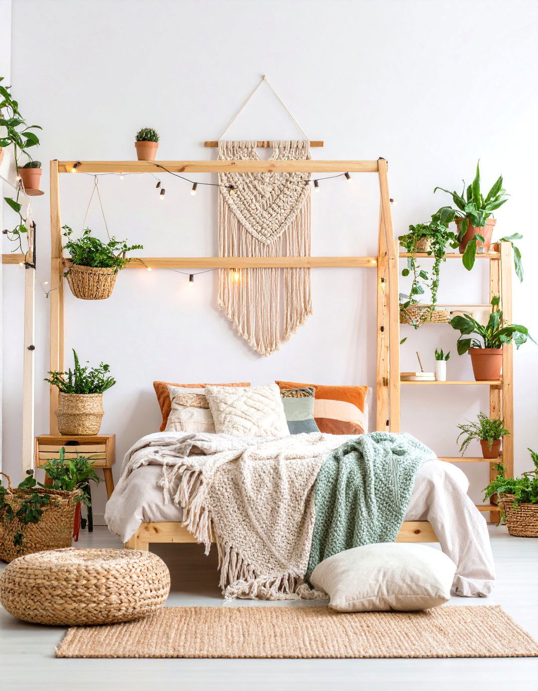 Boho Chic Dorm Room with Layered Textiles - 25 Dorm Room Decorating Ideas