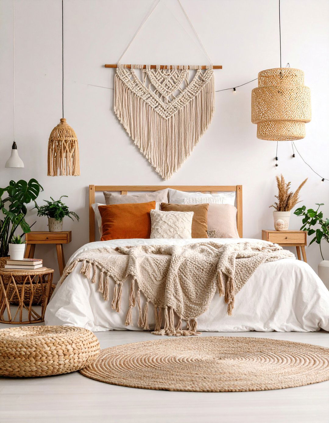 Boho Chic Student Sanctuary with Layered Textiles - 25 Student Bedroom Design Ideas