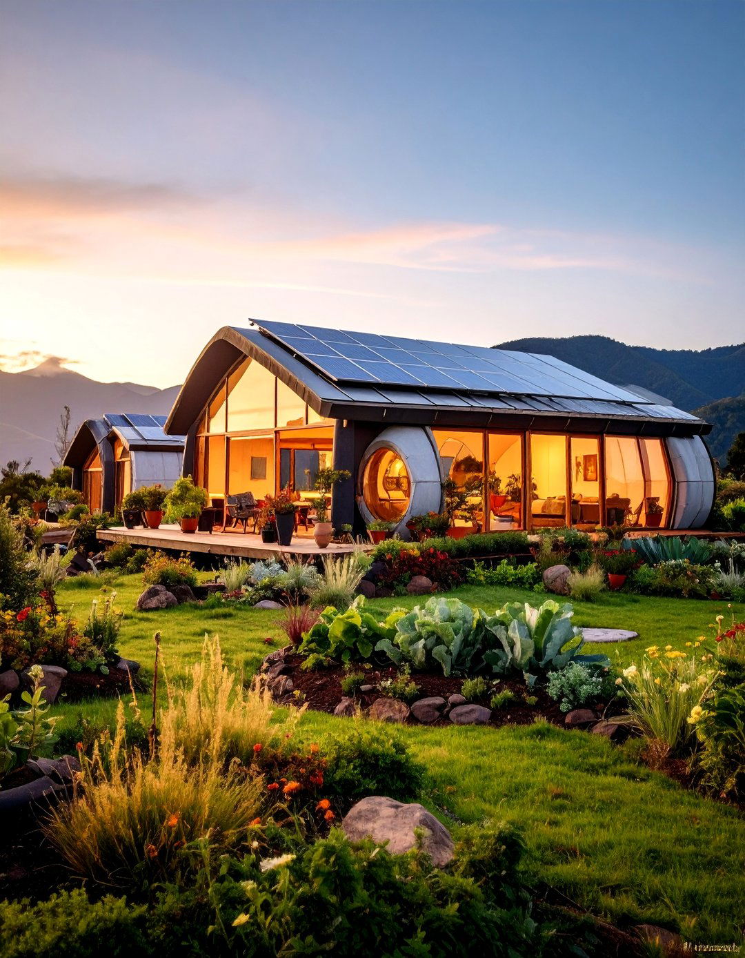 Boho Earthship House with Tire Wall Construction - 25 Boho House Exterior Ideas