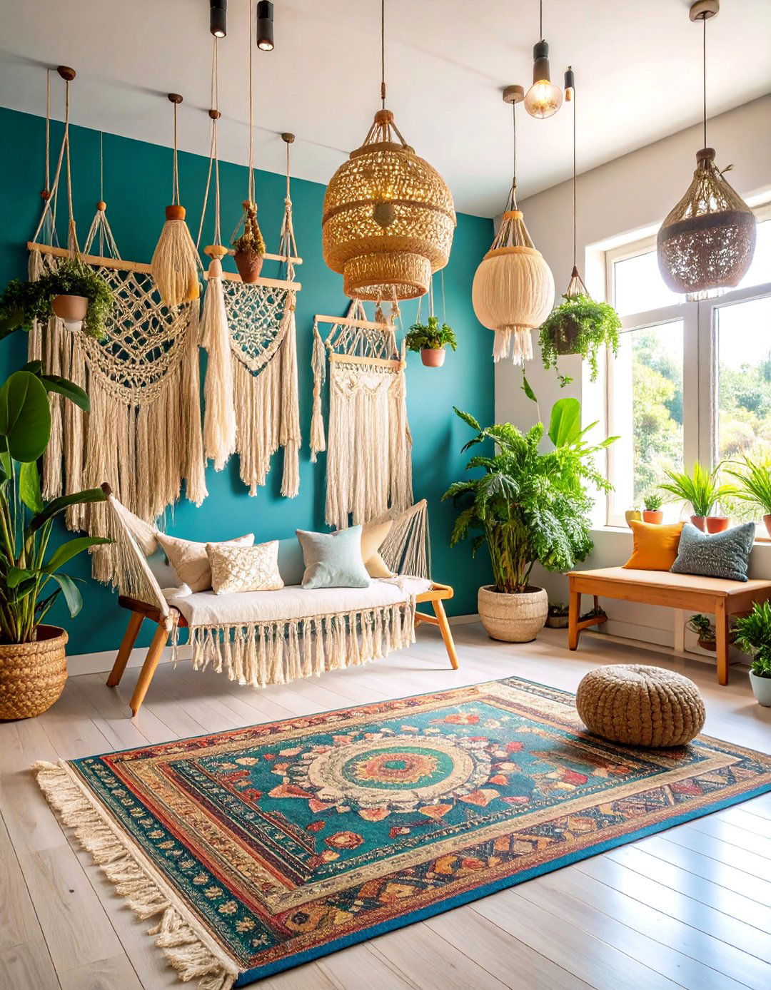Boho Esthetician Room with Layered Textures - 25 Esthetician Room Ideas