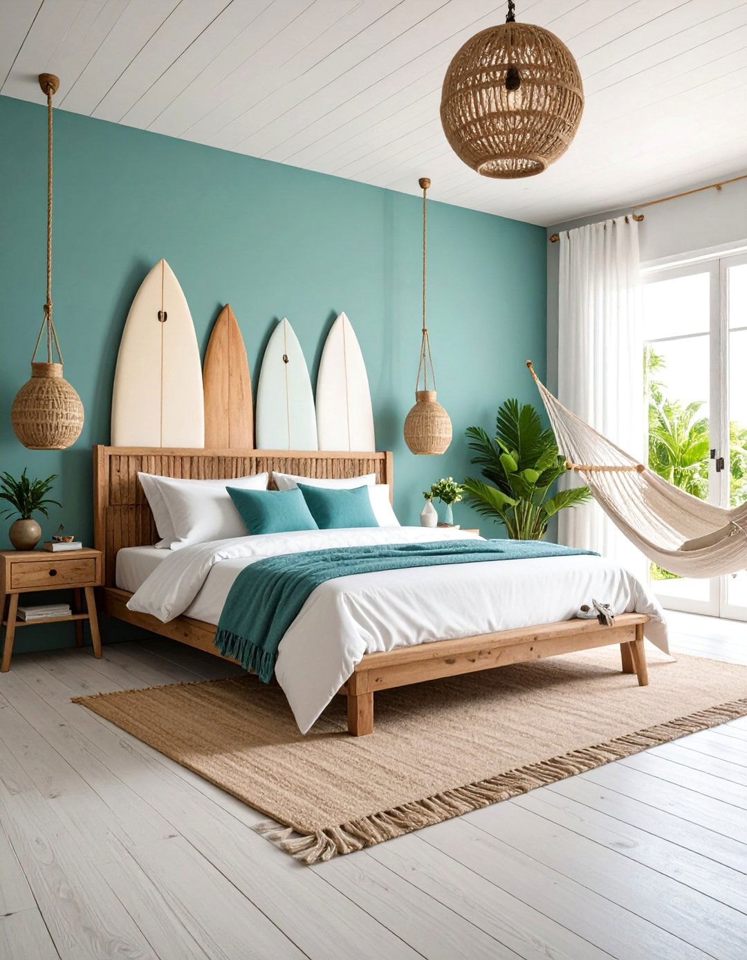 Boho Surfboard Storage Bedroom - 25 Boho Beach Bedroom Ideas