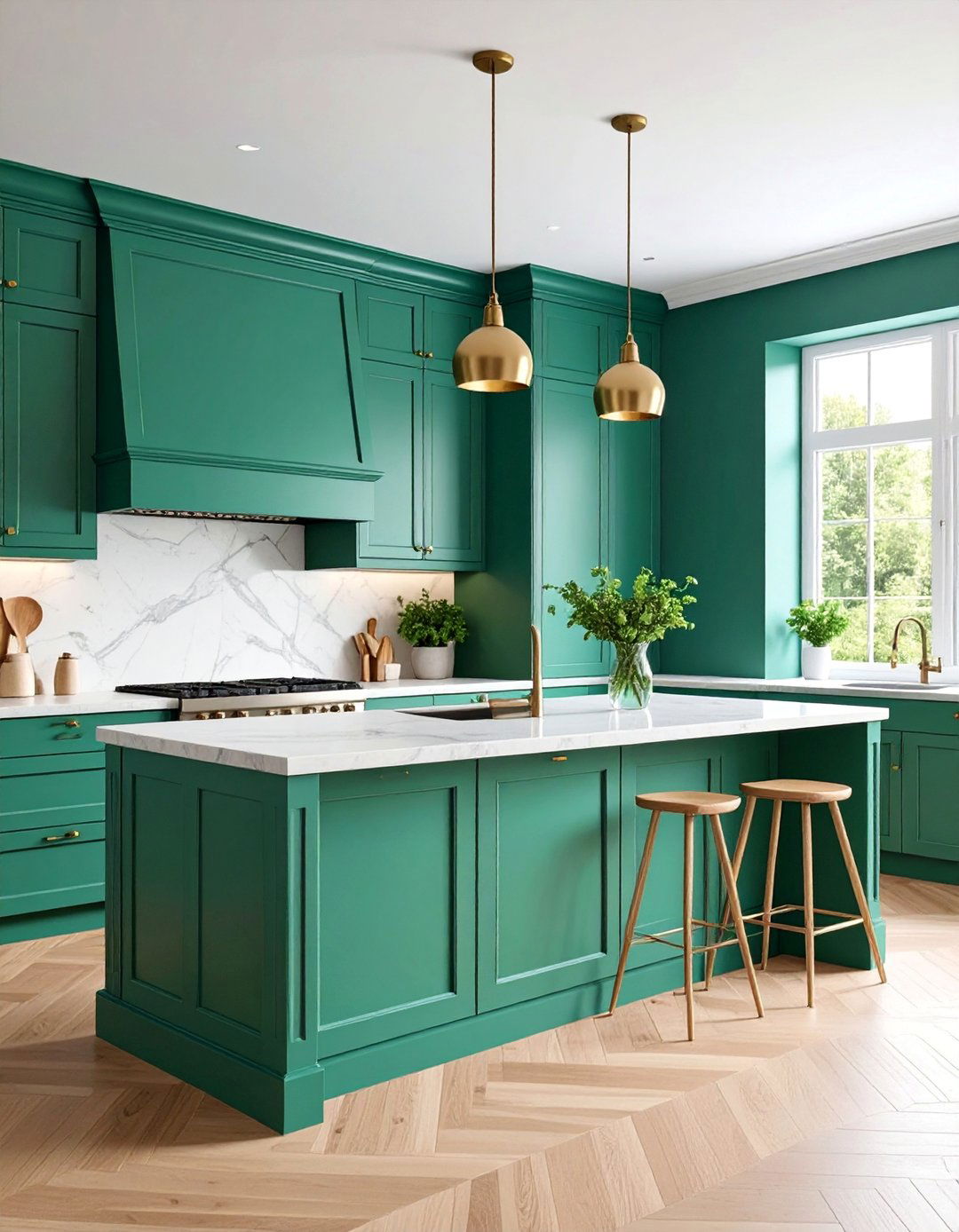 Bold Color Block Wainscoting Statement - 25 Kitchen Wainscoting Ideas