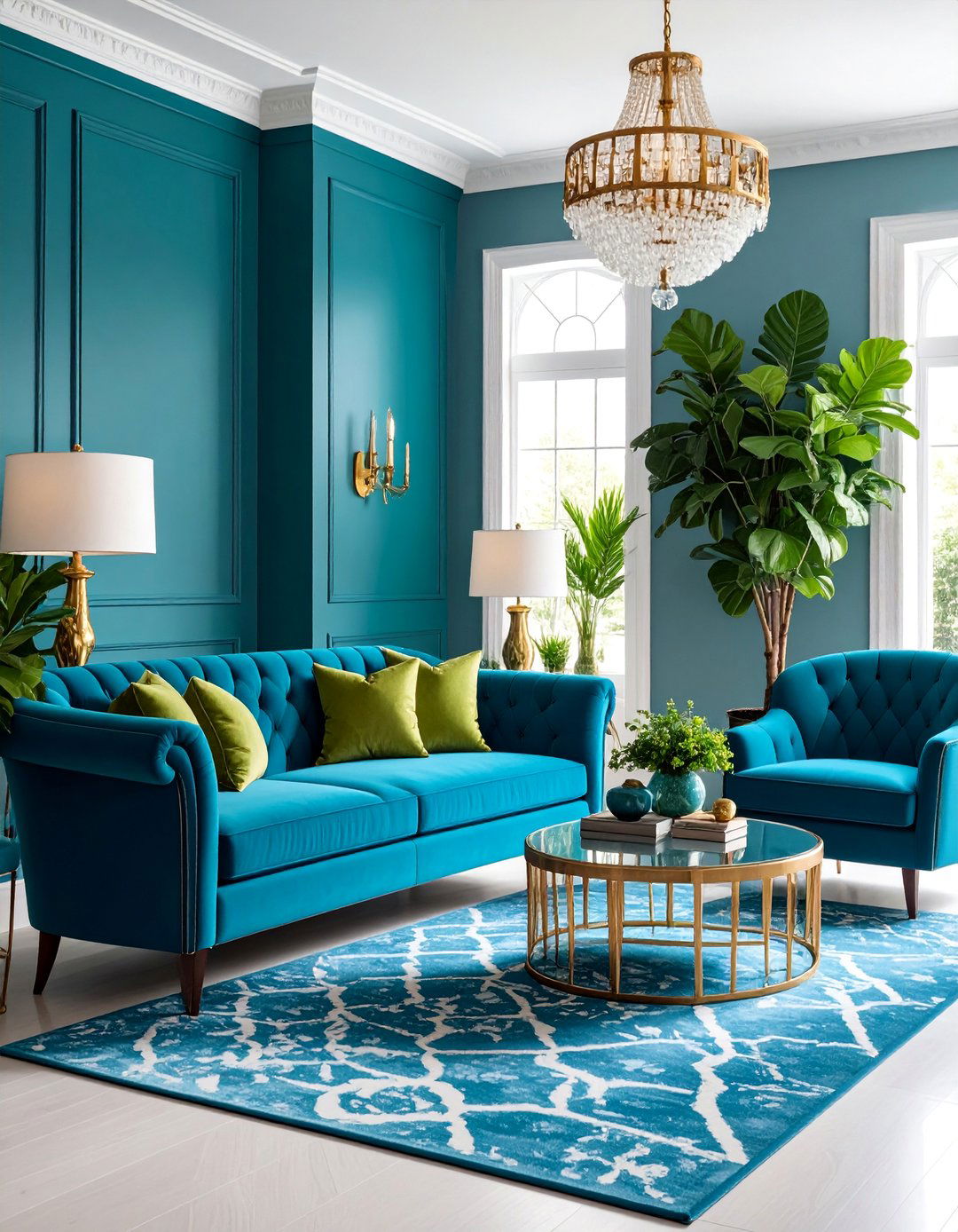 Bold Color Block with Painted Furniture - 25 Foyer Decor Ideas