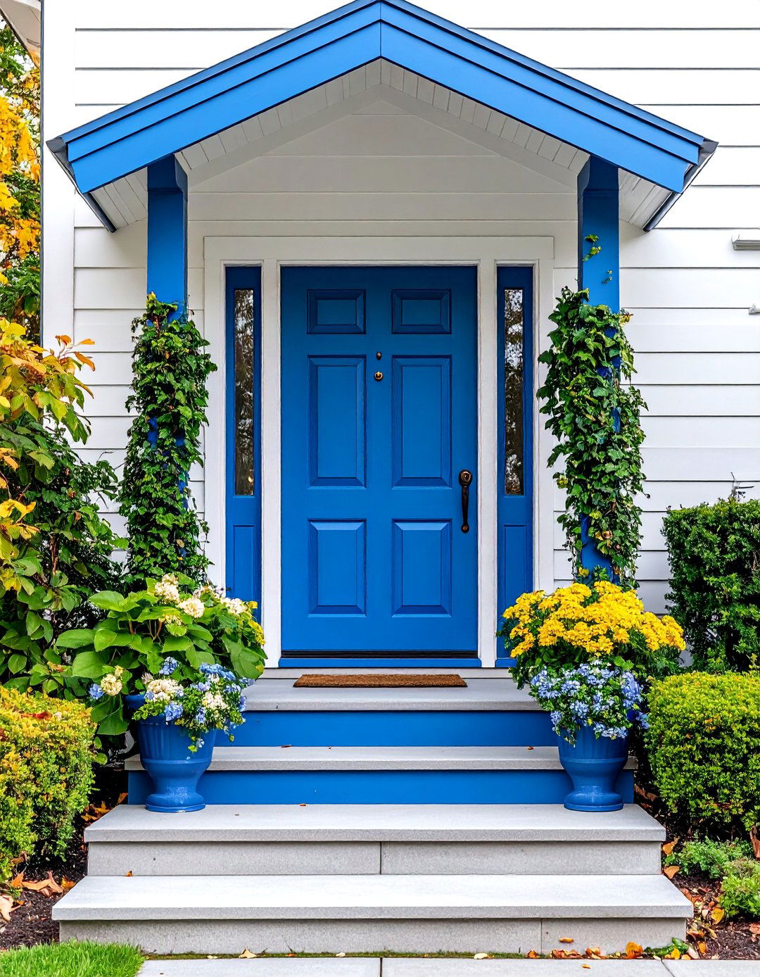 Bold Color Door Trim for Personality Expression - 25 Exterior Door Trim Ideas
