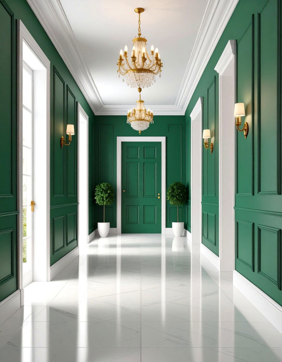 Bold Color Statement with Vibrant Hues - 25 Hallway Decor Ideas