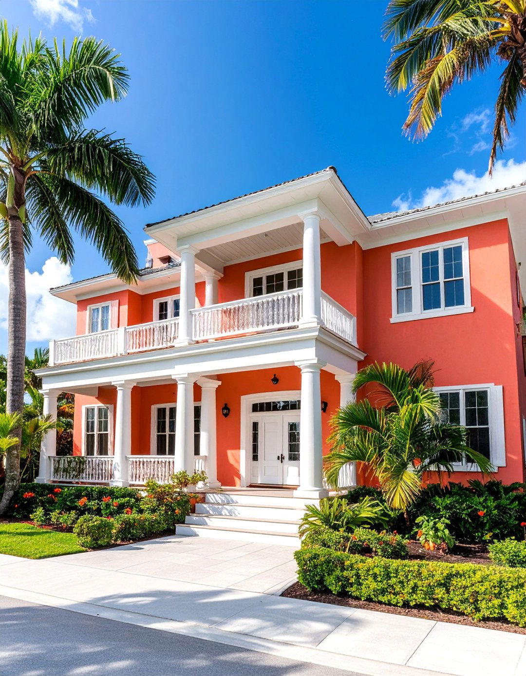 Bold Coral Statement - 25 Exterior House Colors & Inspiration