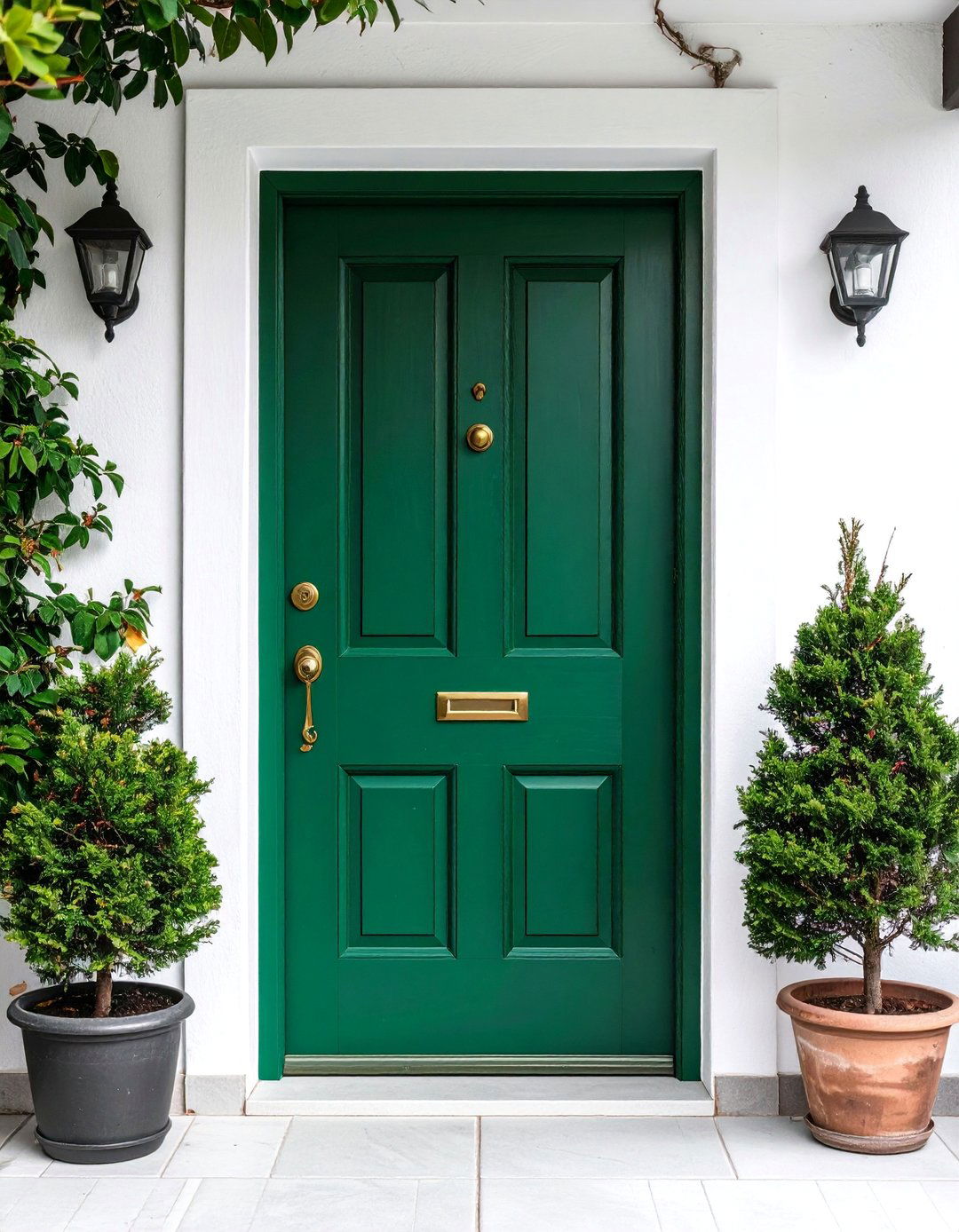 Bold Forest Green Front Door - 25 Mid Century Front Door Colors