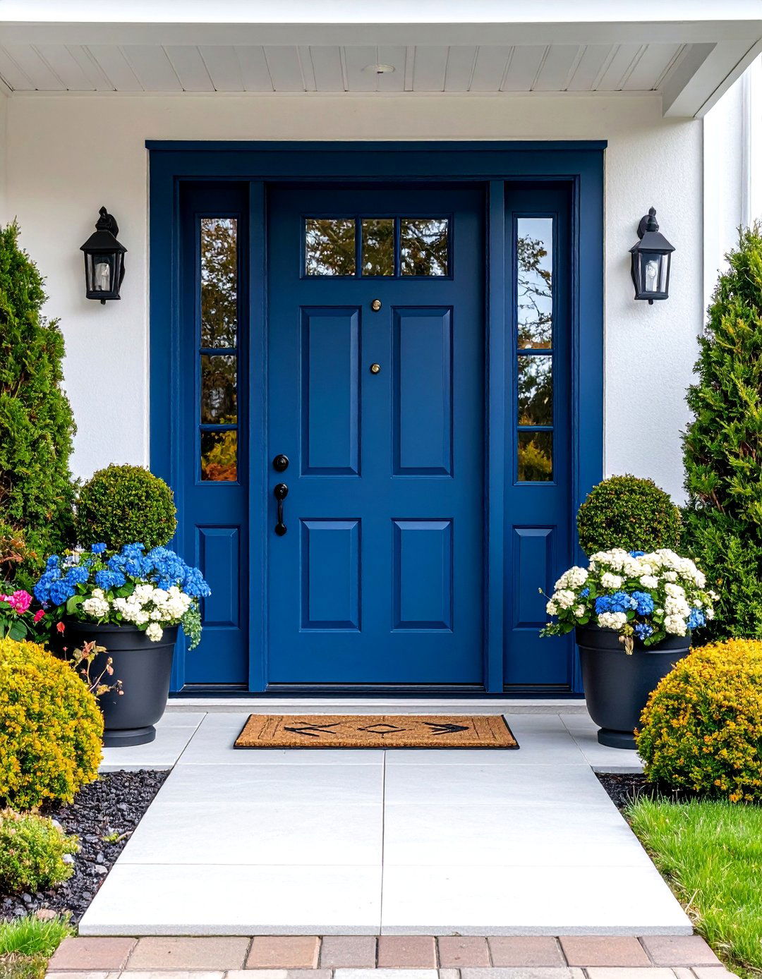 Bold Front Door Color Statement - 25 Curb Appeal Ideas