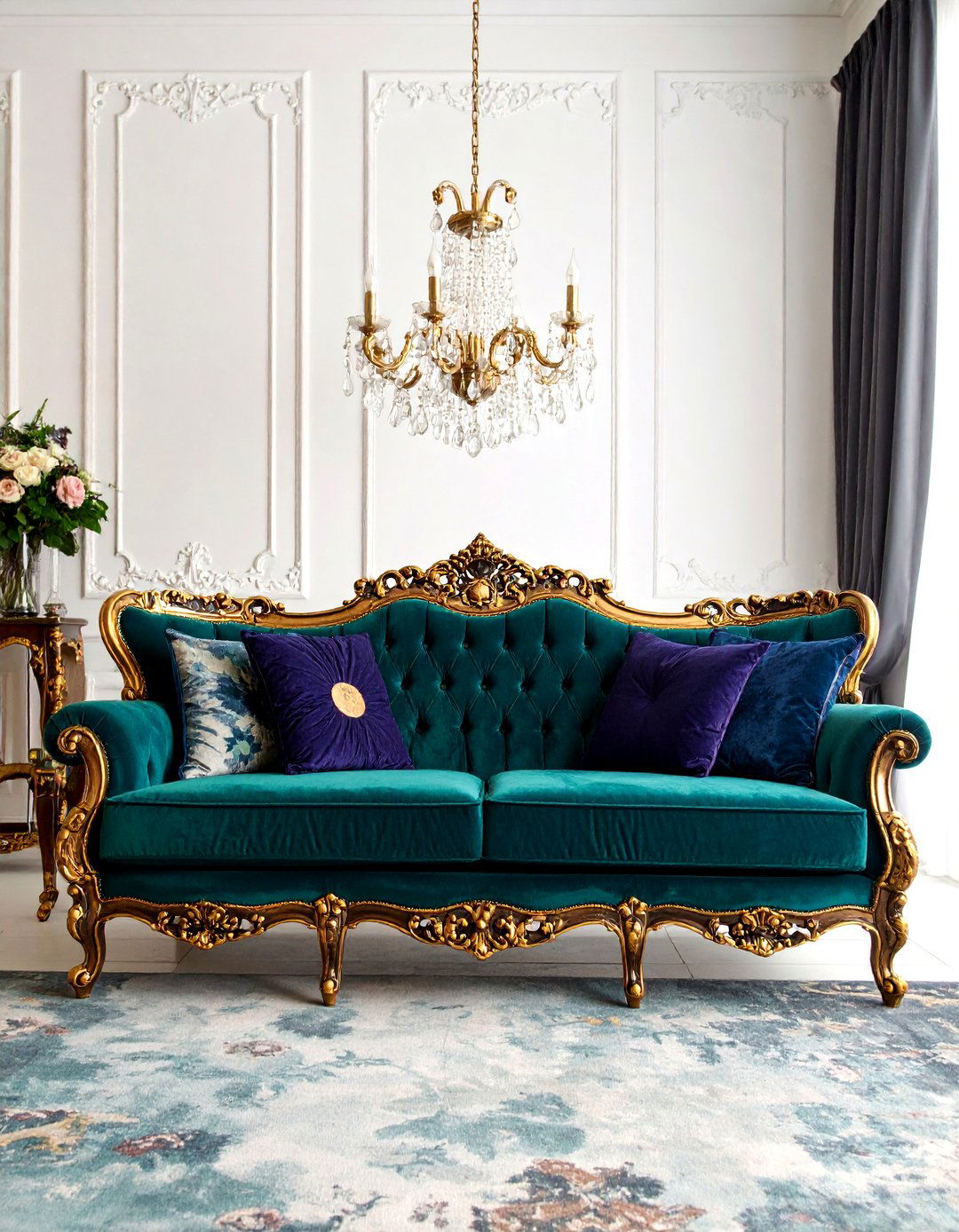 Bold Jewel Tone Living Room - 25 Preppy Living Room Ideas