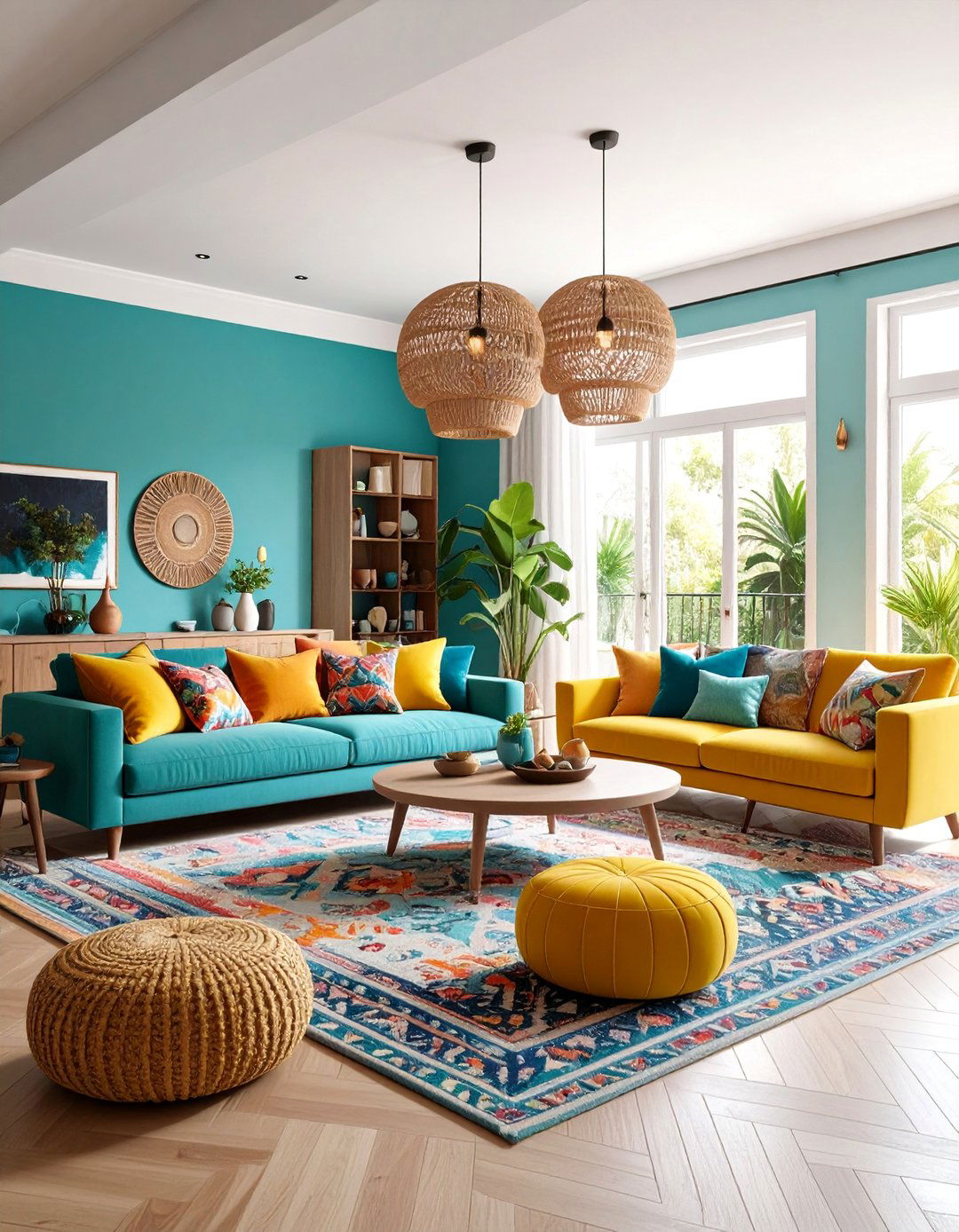 Bold Maximalist Color Explosion - 25 Condo Interior Design Ideas