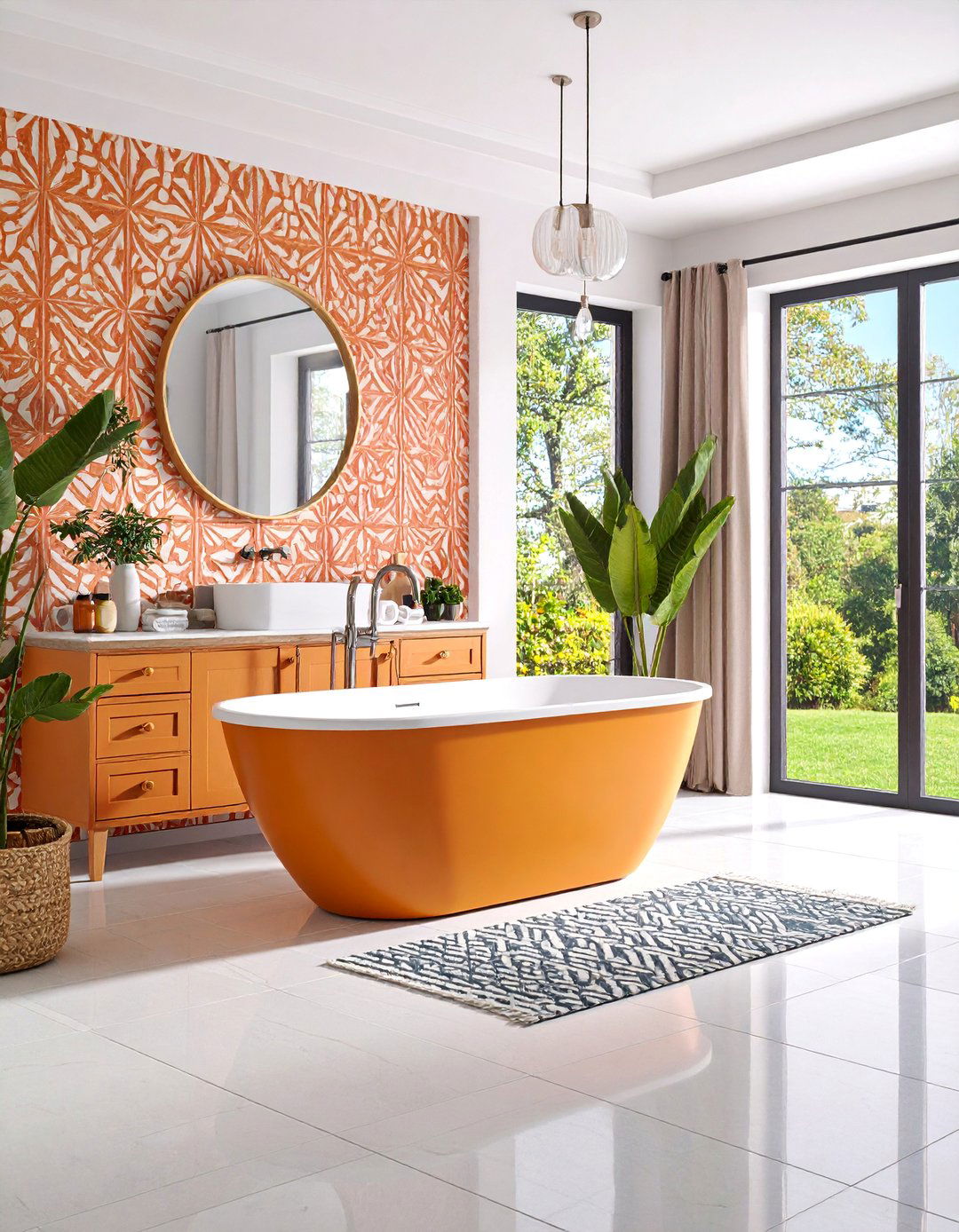 Bold Pattern and Texture Fusion - 25 Ensuite Bathroom Ideas