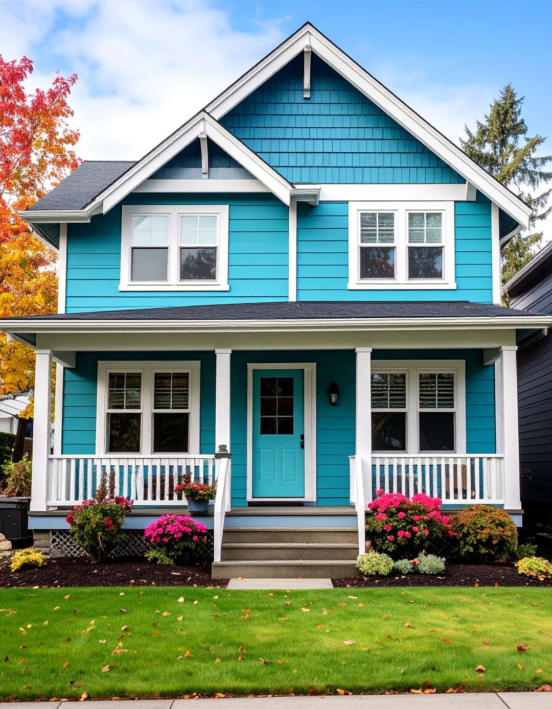 Bold Trim Color Design - 25 1980s House Exterior Ideas