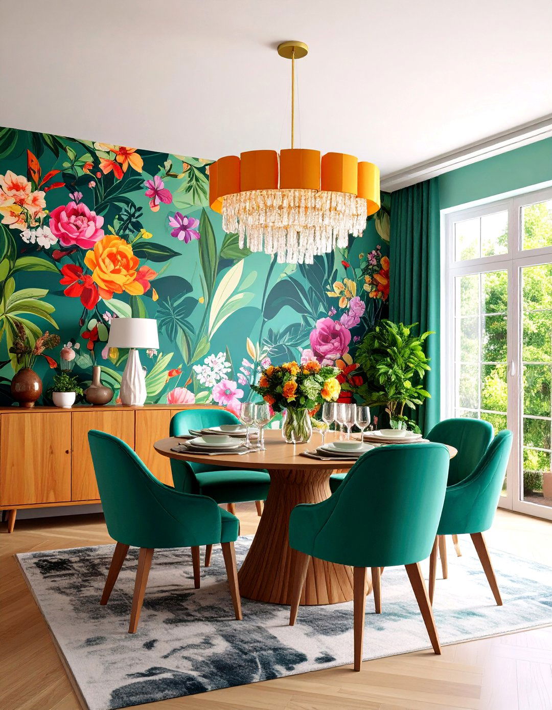 Bold Wallpaper Statement Formal Dining Room - 25 Formal Dining Room Ideas