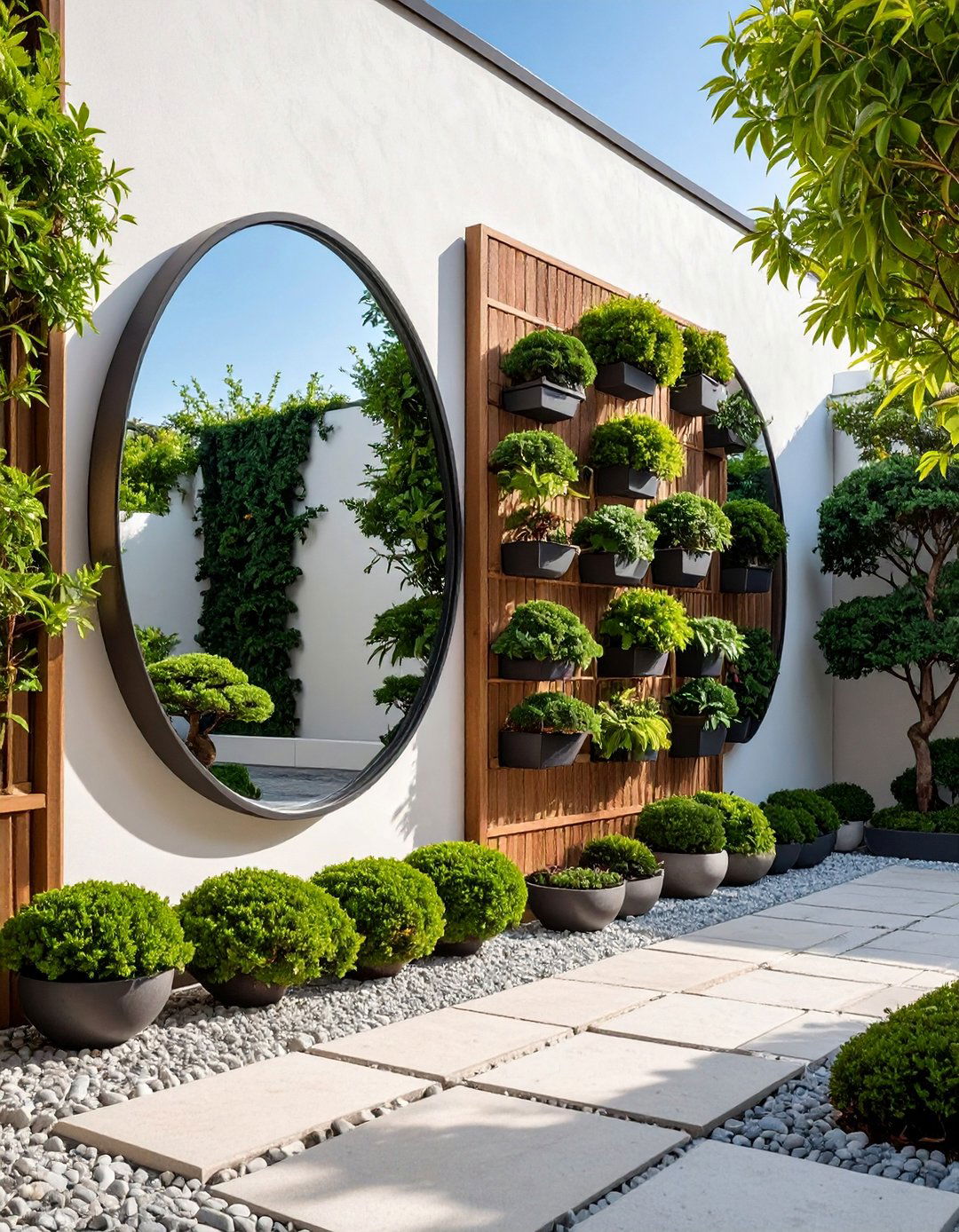 Bonsai Living Wall Courtyard Garden - 25 Bonsai Garden Ideas