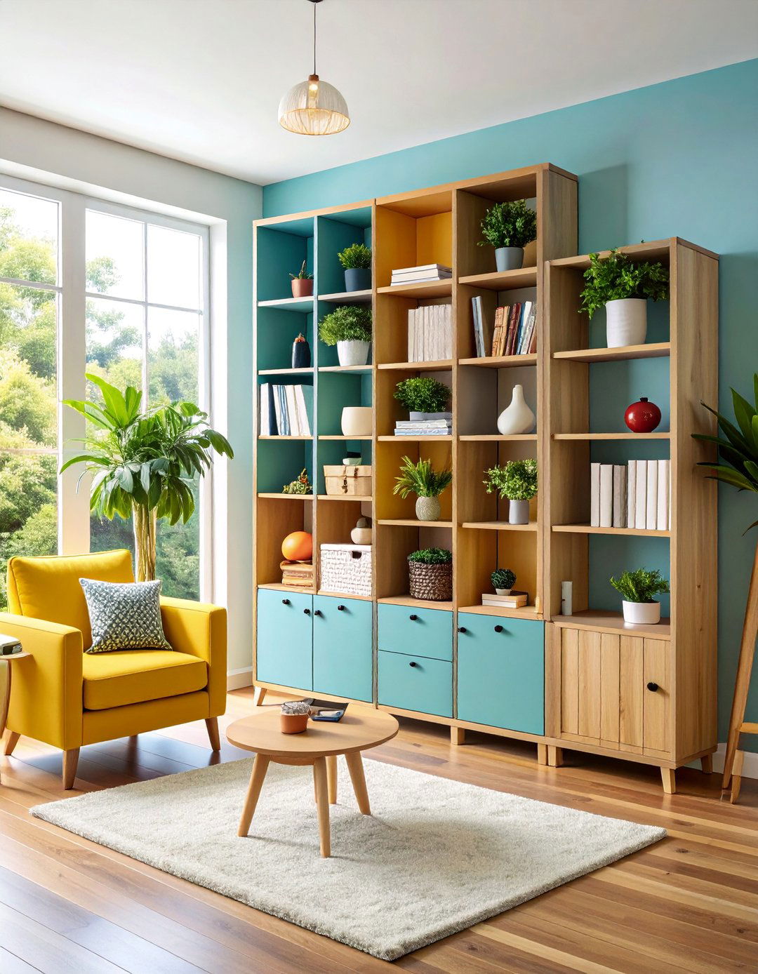 Bookshelf Room Divider Storage System - 25 Living Room Toy Storage Ideas