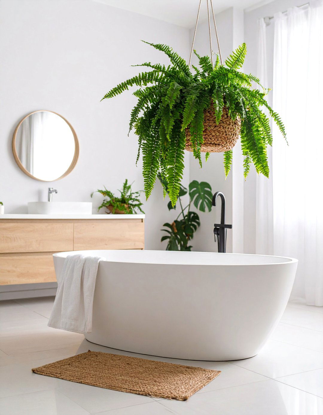 Boston Fern for Classic Appeal - 25 Best Plants for Bathroom