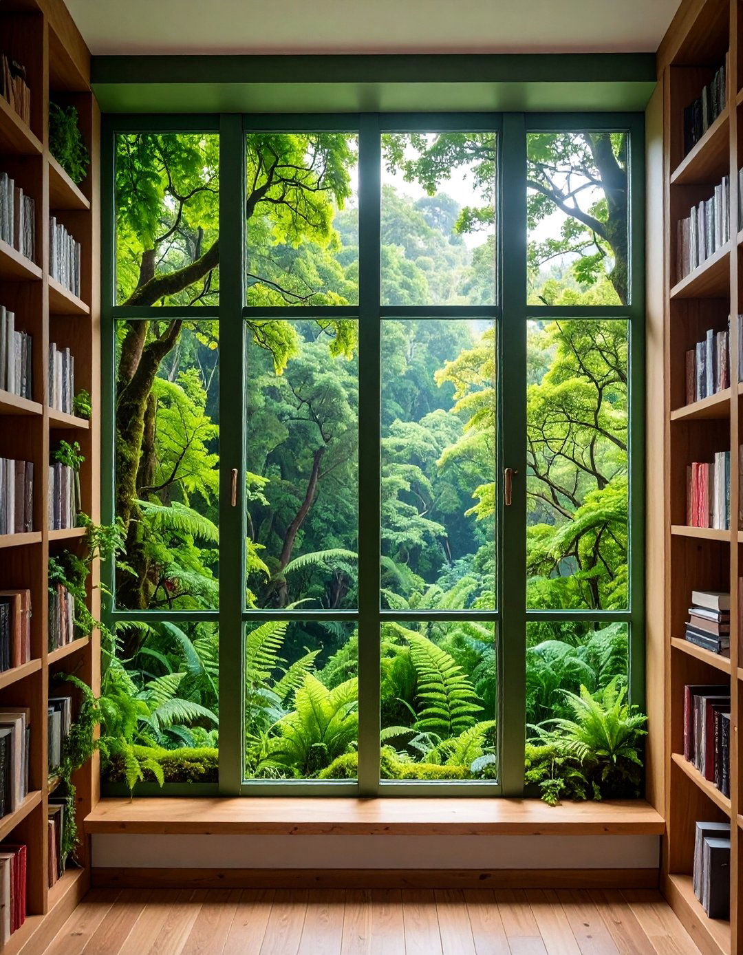Botanical Fern Silhouette Window Film - 25 Window Film Designs