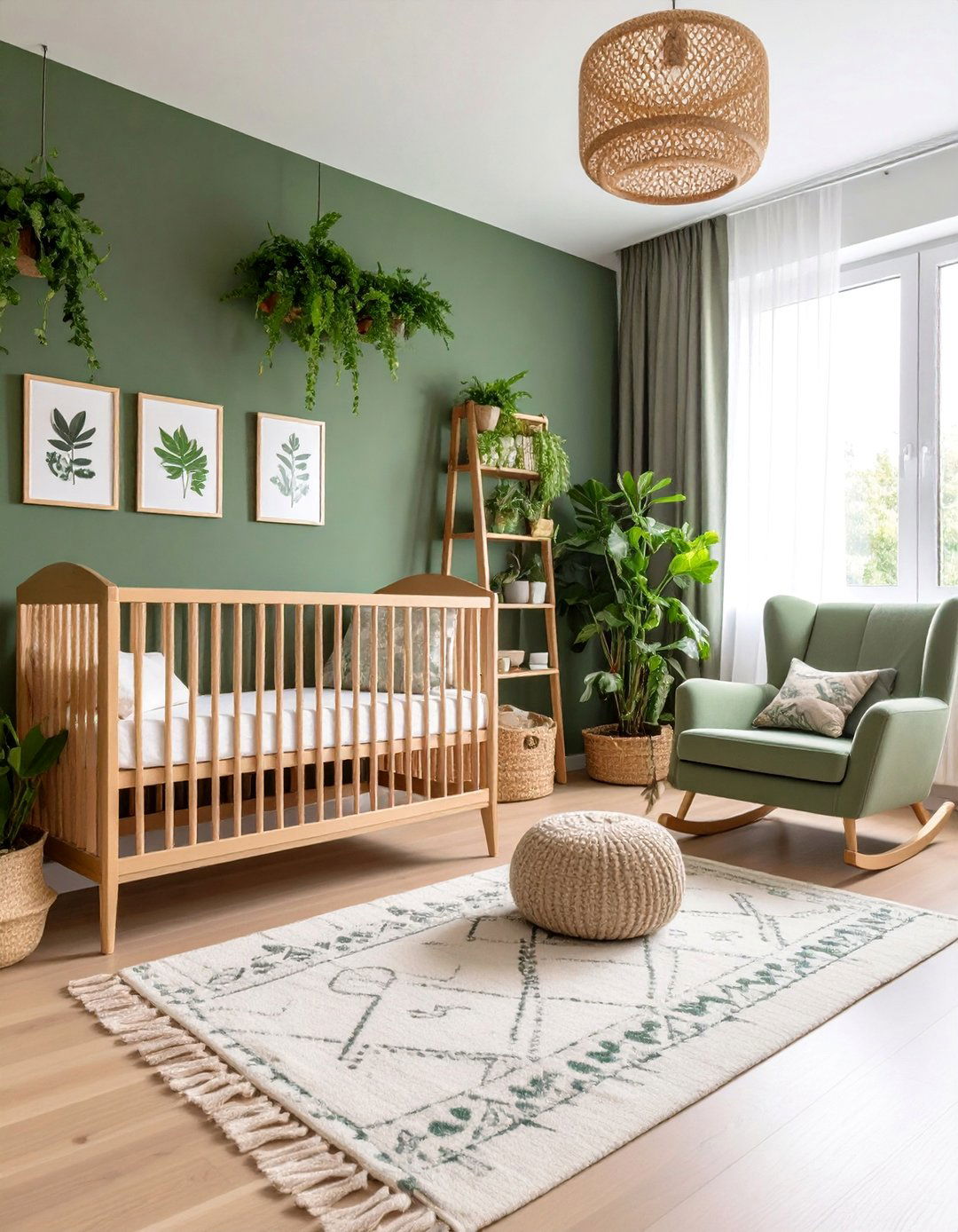 Botanical Garden Room with Plant Prints - 25 Baby Room Ideas
