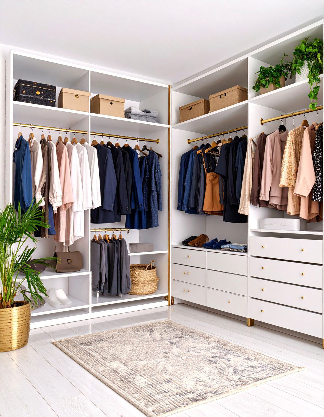 Botanical Paradise Closet with Lush Greenery - 25 Closet Wallpaper Ideas