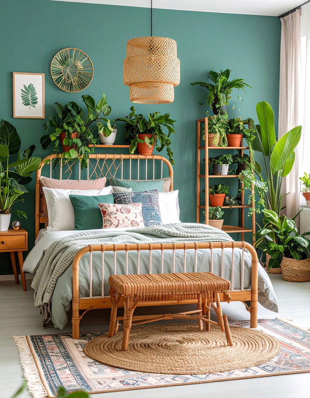 Botanical Print Paradise with Living Plants - 25 Girl Room Ideas for 10-year-olds