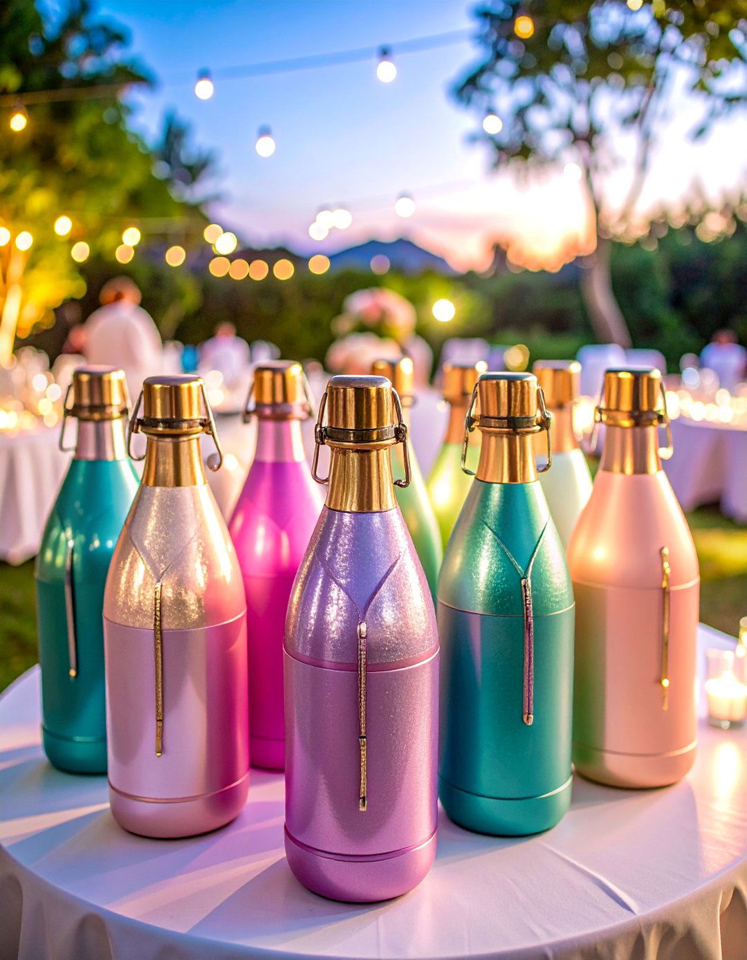 Bottle Wedding Koozies with Zipper Closures and Elegant Designs - 25 Wedding Koozie Ideas