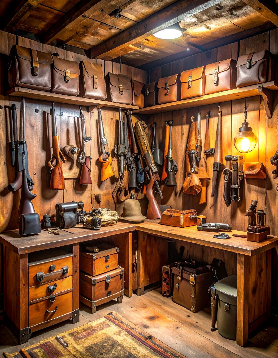 Bounty Hunters Den with Weapon Displays - 25 Star Wars Man Cave Ideas
