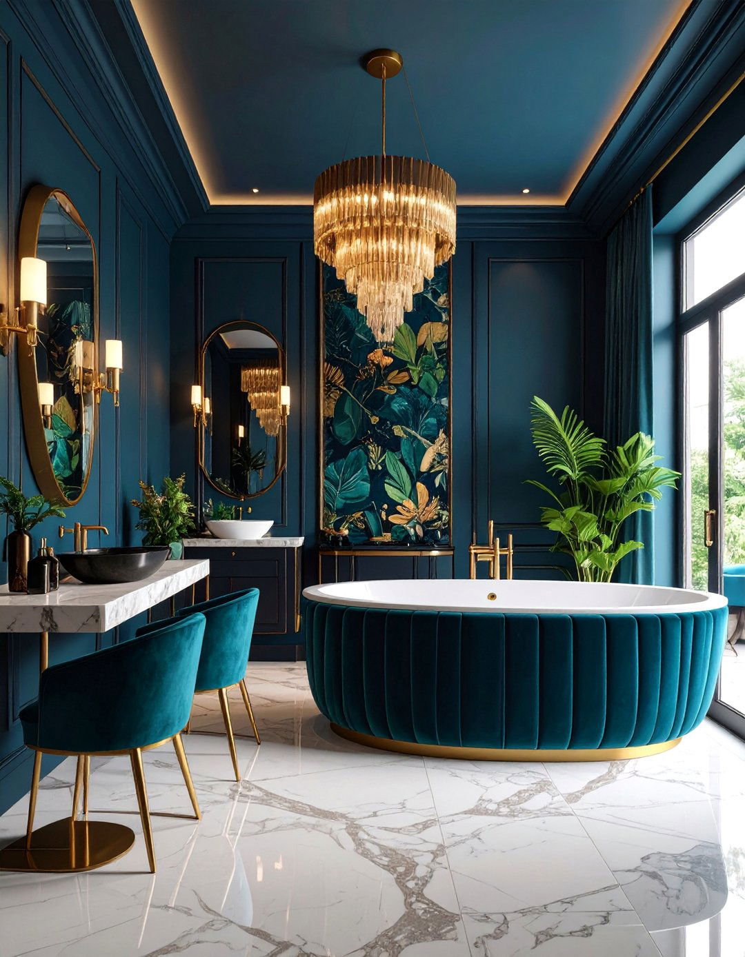 Boutique Hotel Restaurant Bathroom with Moody Ambiance - 25 Restaurant Bathroom Ideas