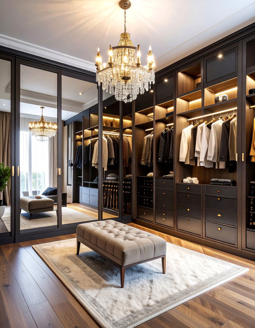 Boutique Style Luxury Sloped Closet - 25 Sloped Ceiling Closet Ideas