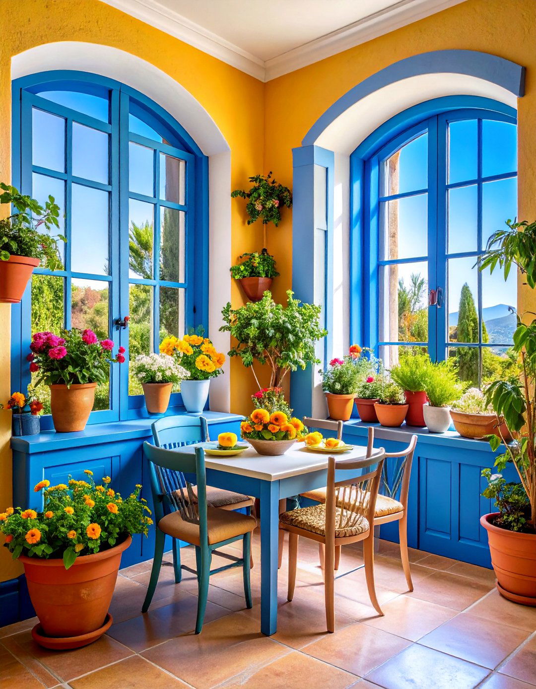 Bow Windows with Mediterranean Plantings - 25 spanish style windows