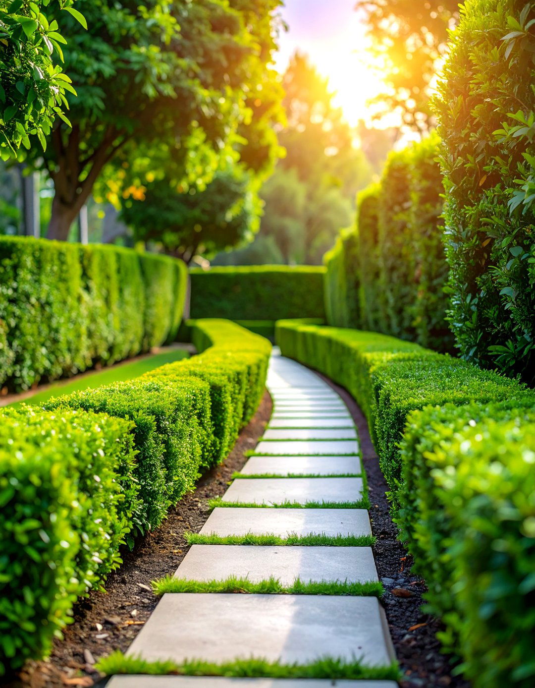 Boxwood Pathway Edging Design - 25 Front Yard Boxwood Designs