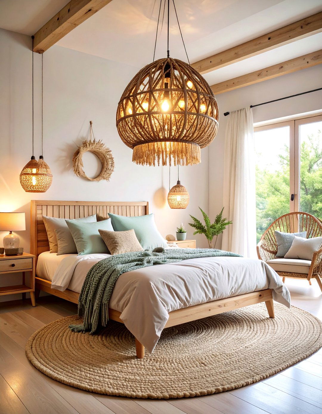 Branch and Twig Chandelier with Natural Materials - 25 Bedroom Chandelier Ideas