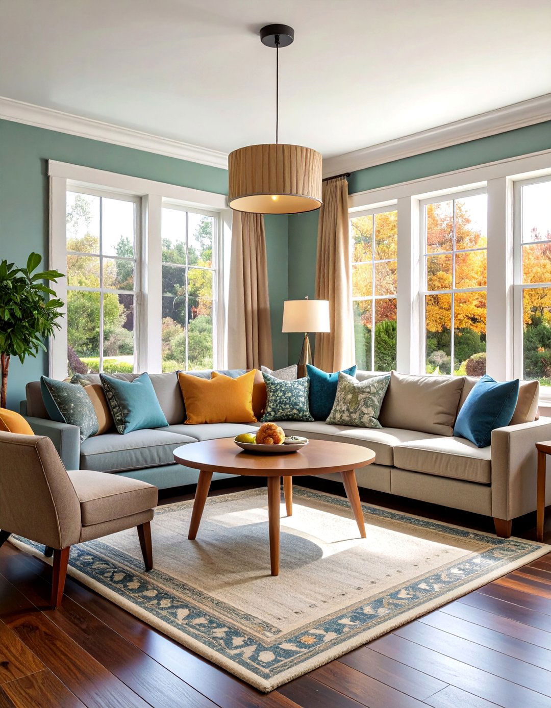 Breakfast Nook with Built In Banquette Seating - 25 Dark Walnut Floors for Rooms