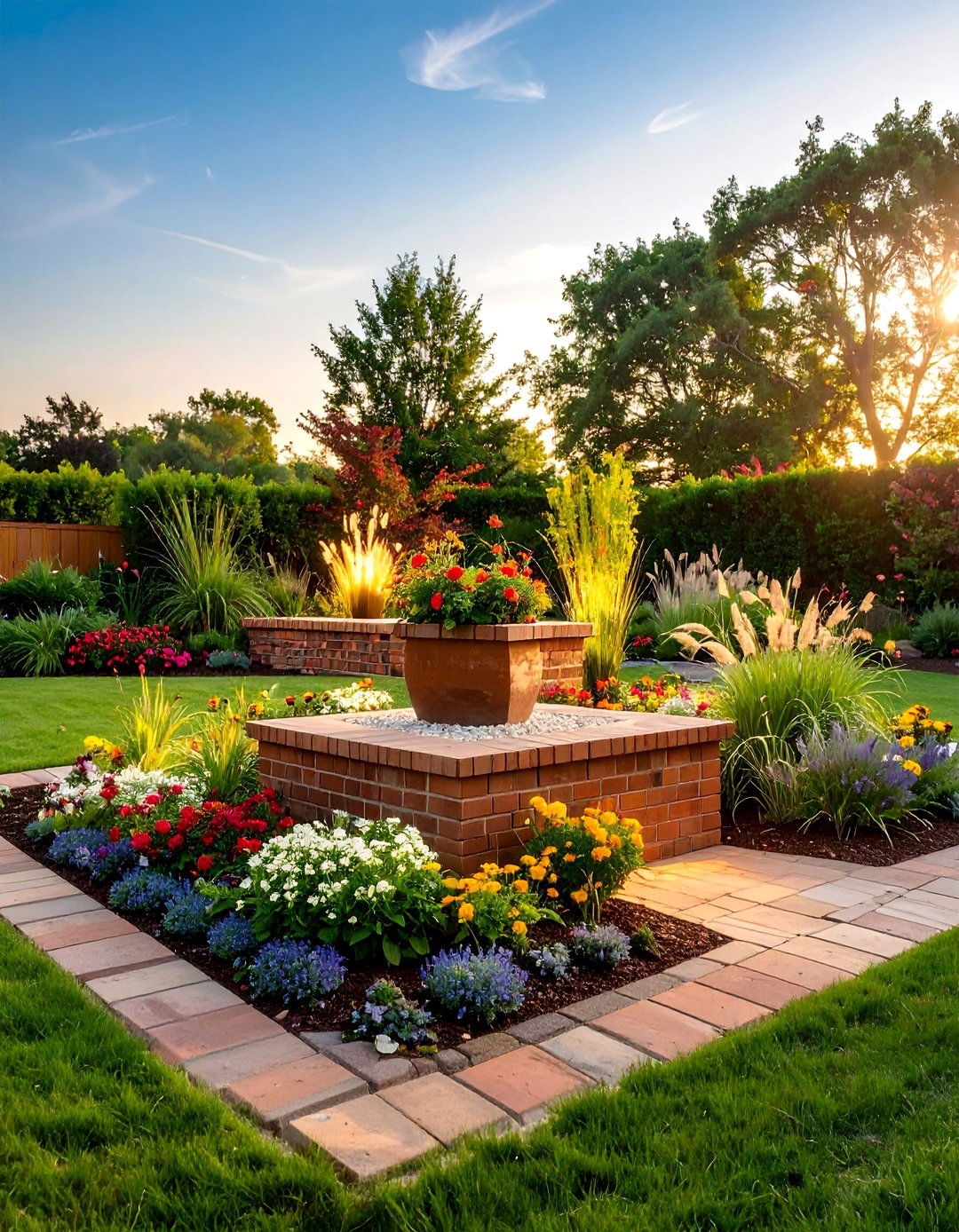 Brick Art Installation and Sculpture Base - 25 Brick Landscaping Ideas