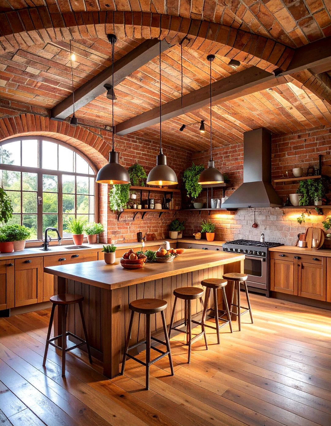 Brick Barrel Kitchen Ceiling - 25 Kitchen Ceiling Ideas
