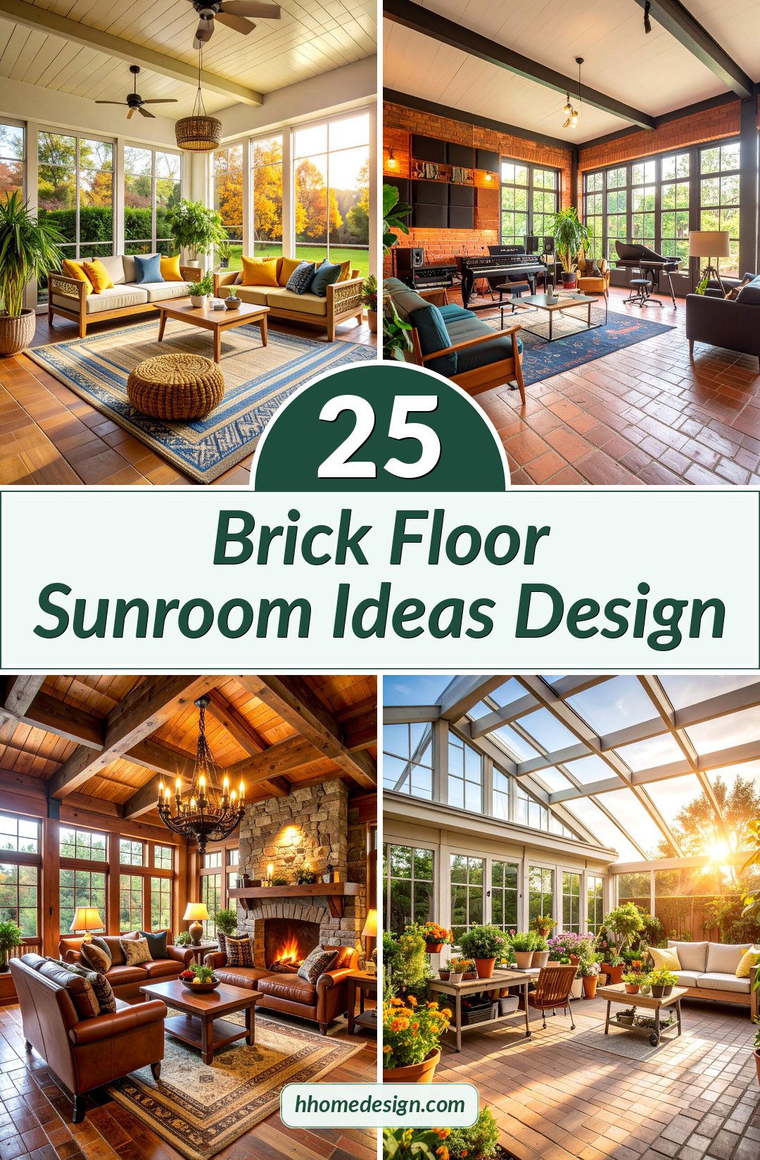 25 Brick Floor Sunroom Ideas Design