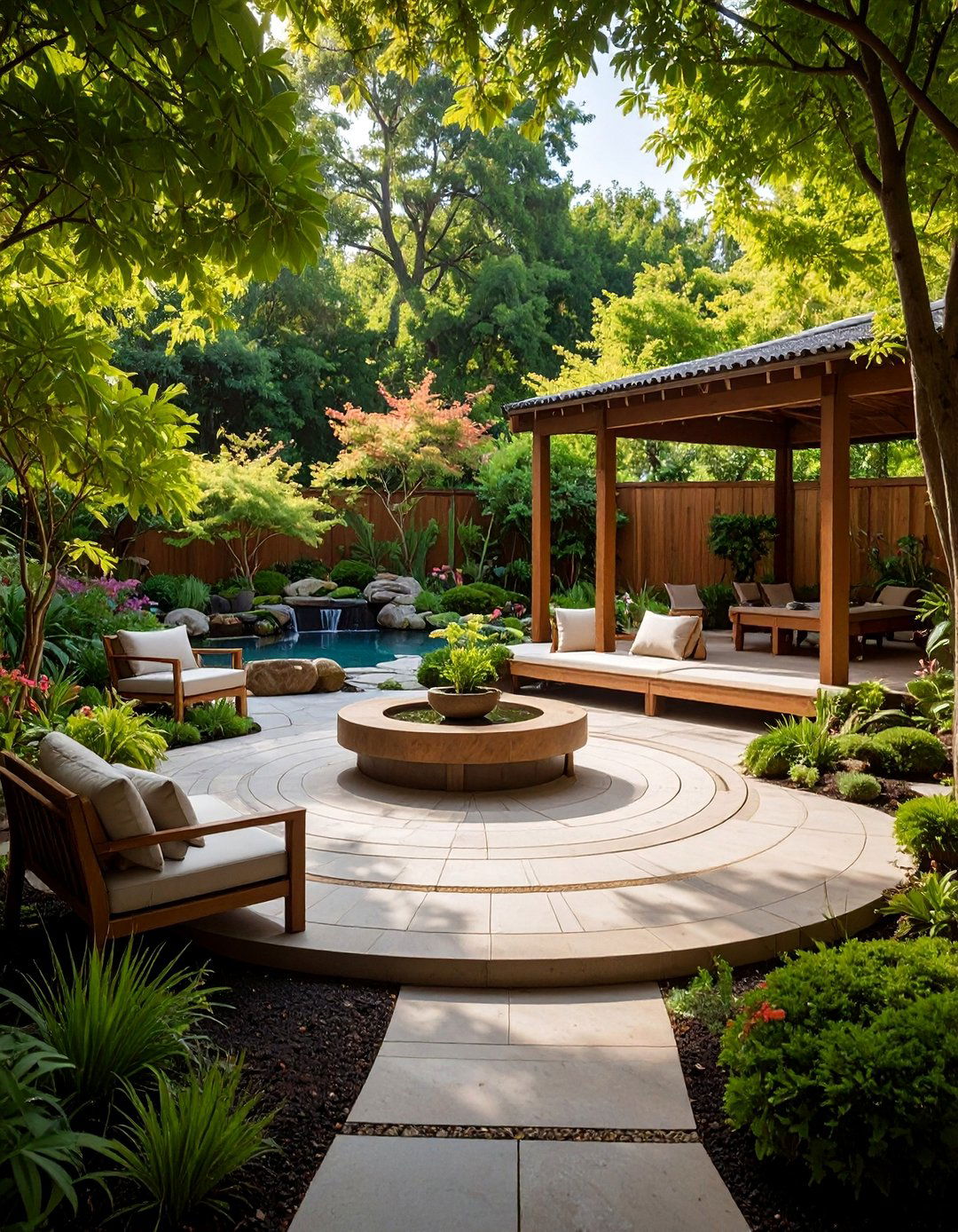 Brick Meditation Garden Retreat - 25 Brick Landscaping Ideas