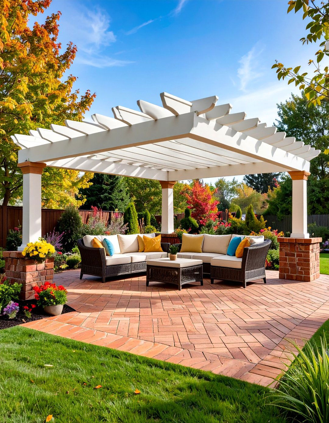 Brick Paver Pergola Tradition - 25 Pergola Flooring Ideas