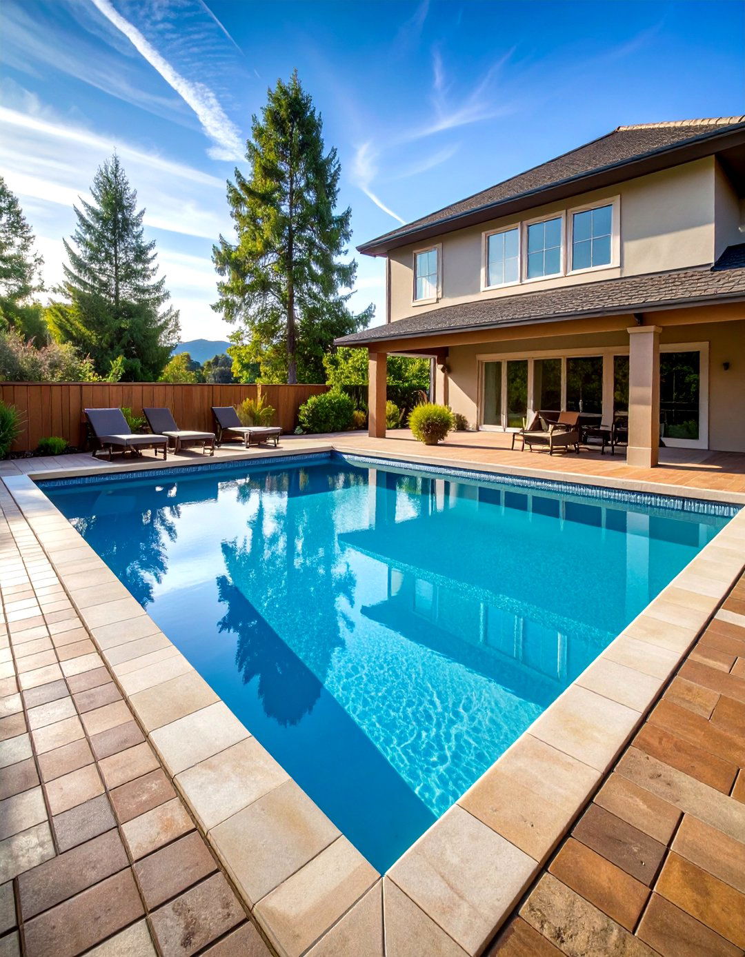 Brick Pool Deck and Coping Design - 25 Brick Landscaping Ideas