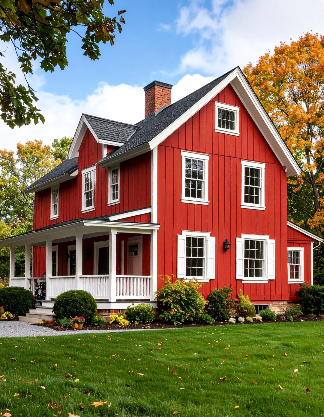 Brick Red Rustic Farmhouse Heritage - 25 Board and Batten Siding Colors
