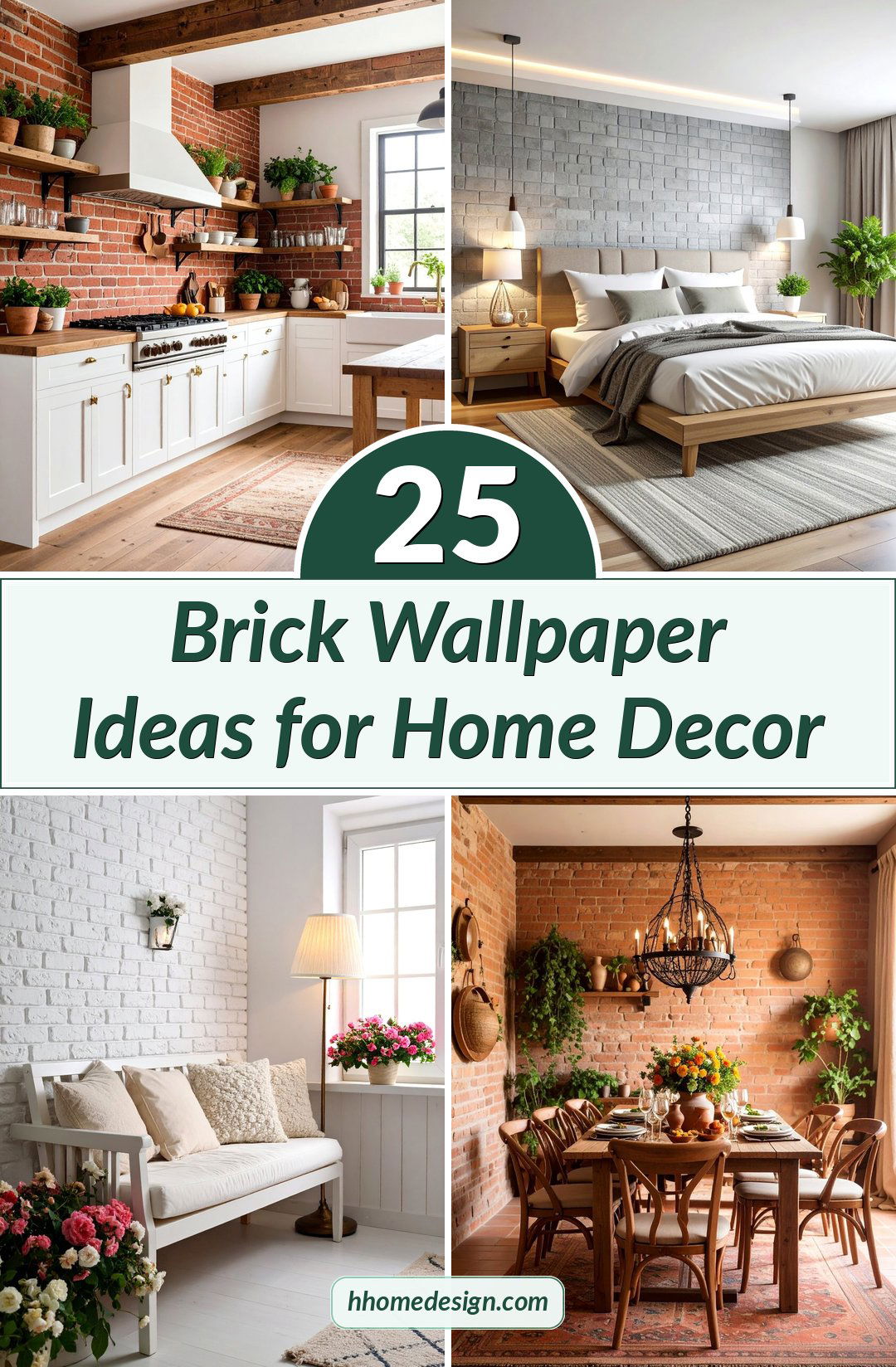 25 Brick Wallpaper Ideas for Home Decor