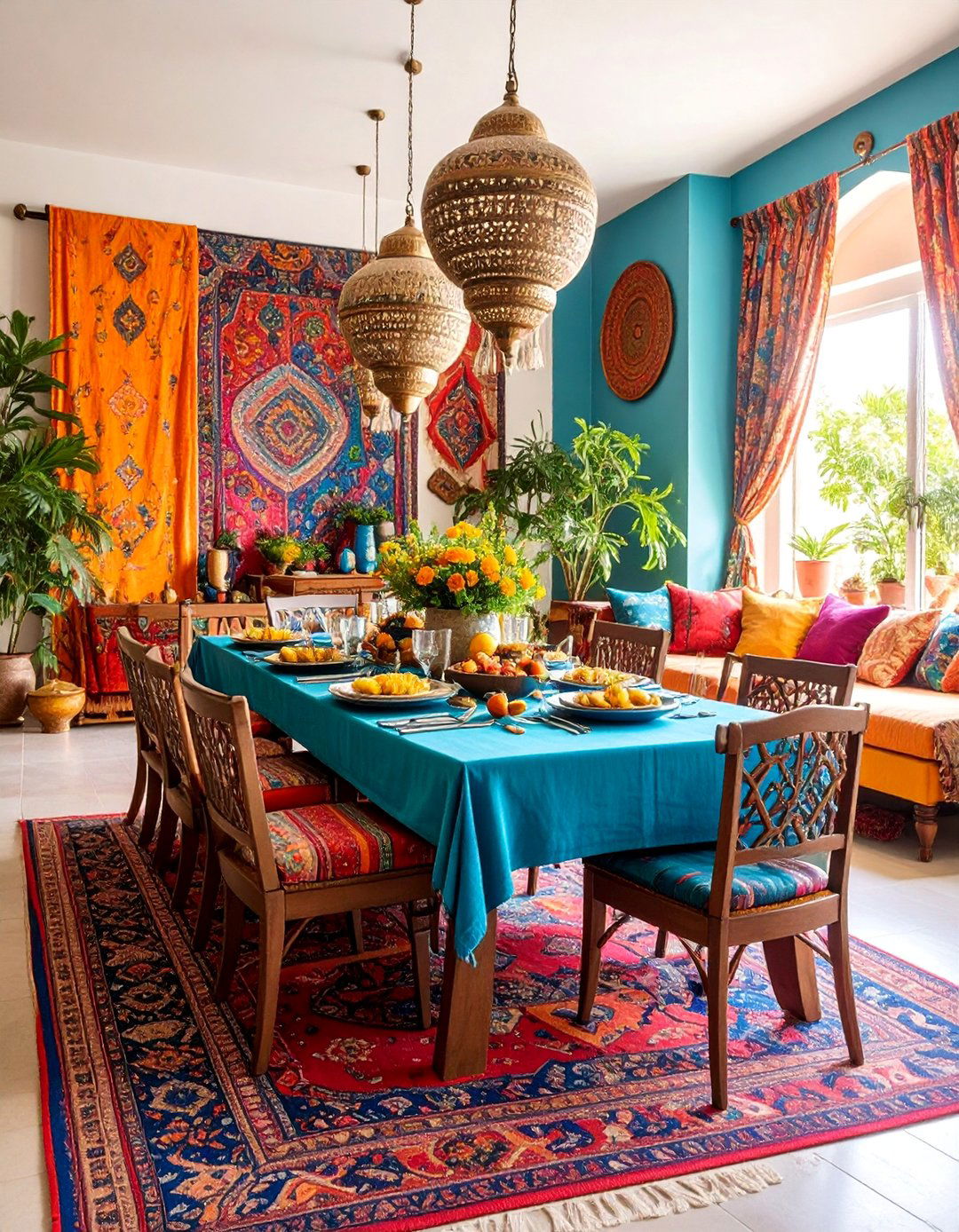 Bright Bohemian Celebration - 25 Dining Room Ideas